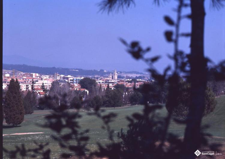 Vista panoràmica del centre de Sant Cugat del Vallès.