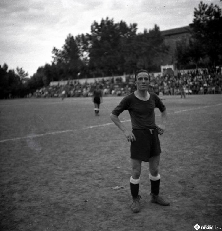 Festa Major. Retrat d'un jugador de futbol.