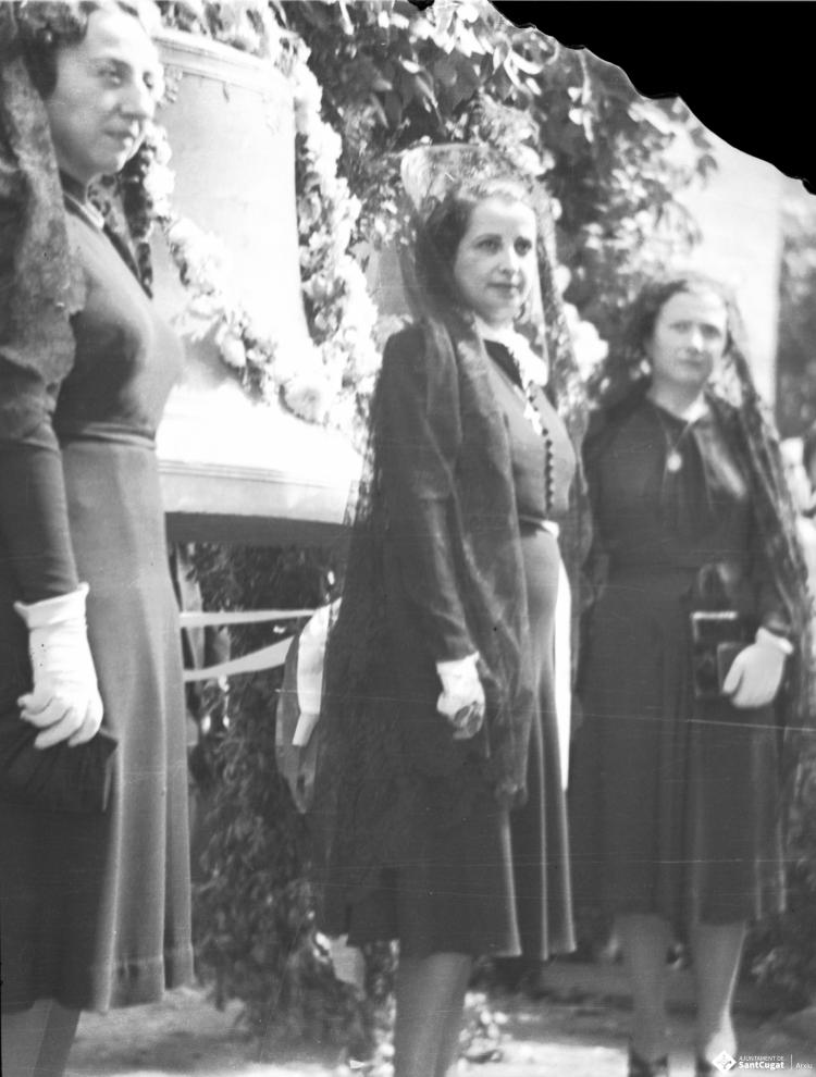 Benedecció de les campanes Severa, Juliana i Semproniana, per reposició de les campanes que durant la Guerra Civil van ser foses per ser convertides en material de guerra. 8 de setembre de 1940.