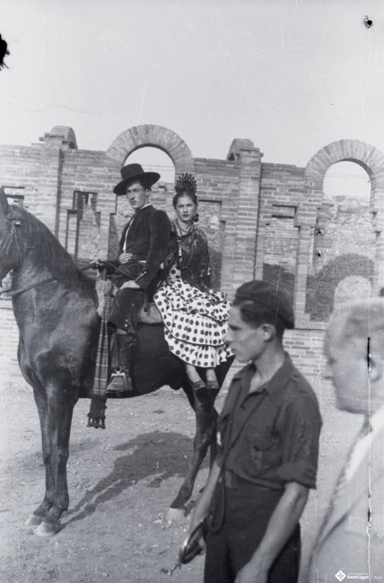 Fira de setembre. Eva i Ramon Sagalés a cavall.