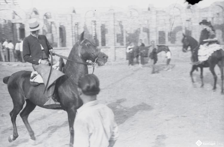 Fira de setembre. Eva i Ramon Sagalés a cavall.