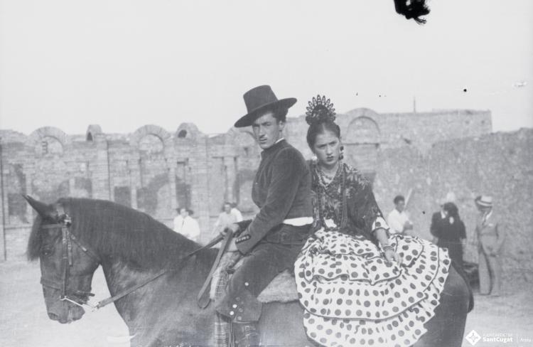 Fira de setembre. Eva i Ramon Sagalés a cavall.