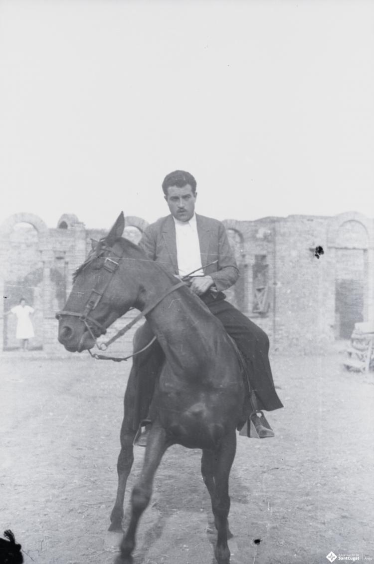 Fira de setembre. Pere Pahisa Bigas, a cavall.
