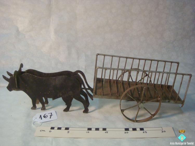 0167-Carreta amb bous metàl·lica