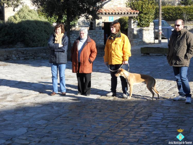 Feligresos amb un gos
