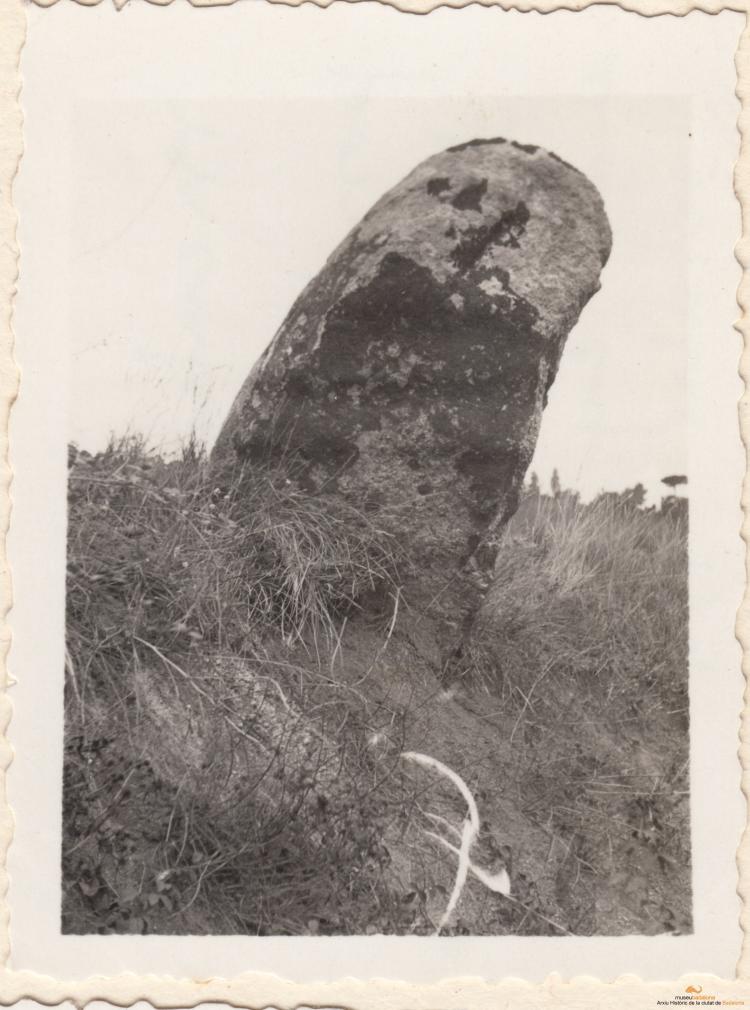 Arqueologia. Possible menhir devant de cal Camat