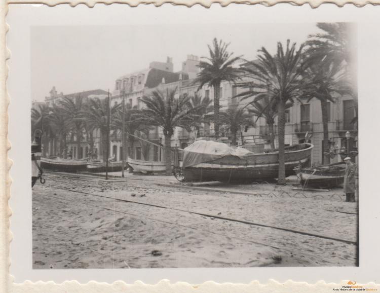 Temporal. La Rambla inundada