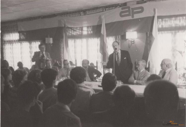 Visita president d'AP, Manuel Fraga Iribarne