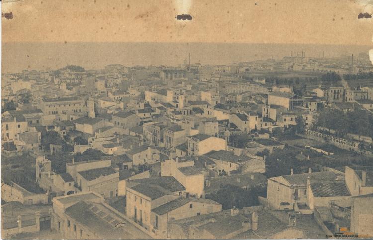 Postal. Vista general Badalona