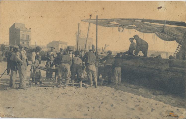 Postal. Barques. Pesca