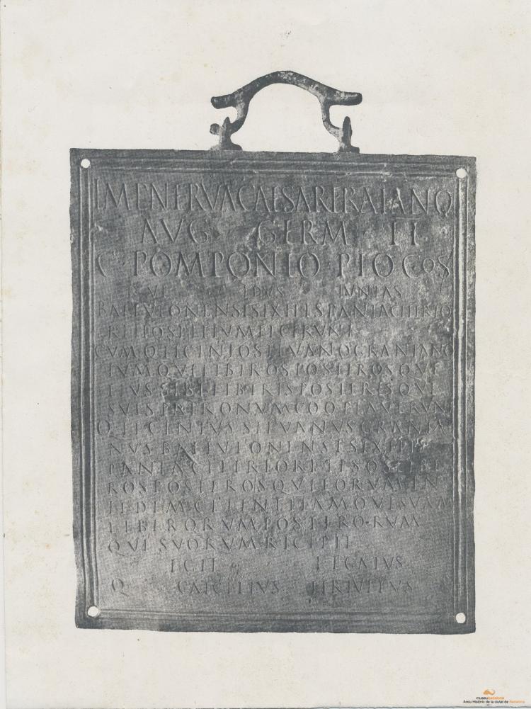 Arqueologia. Tabula Hospitalis
