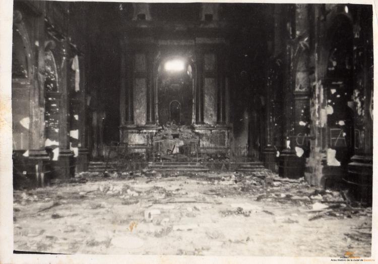 Crònica gràfica; Incendis edificis religiosos: Església de Santa Maria