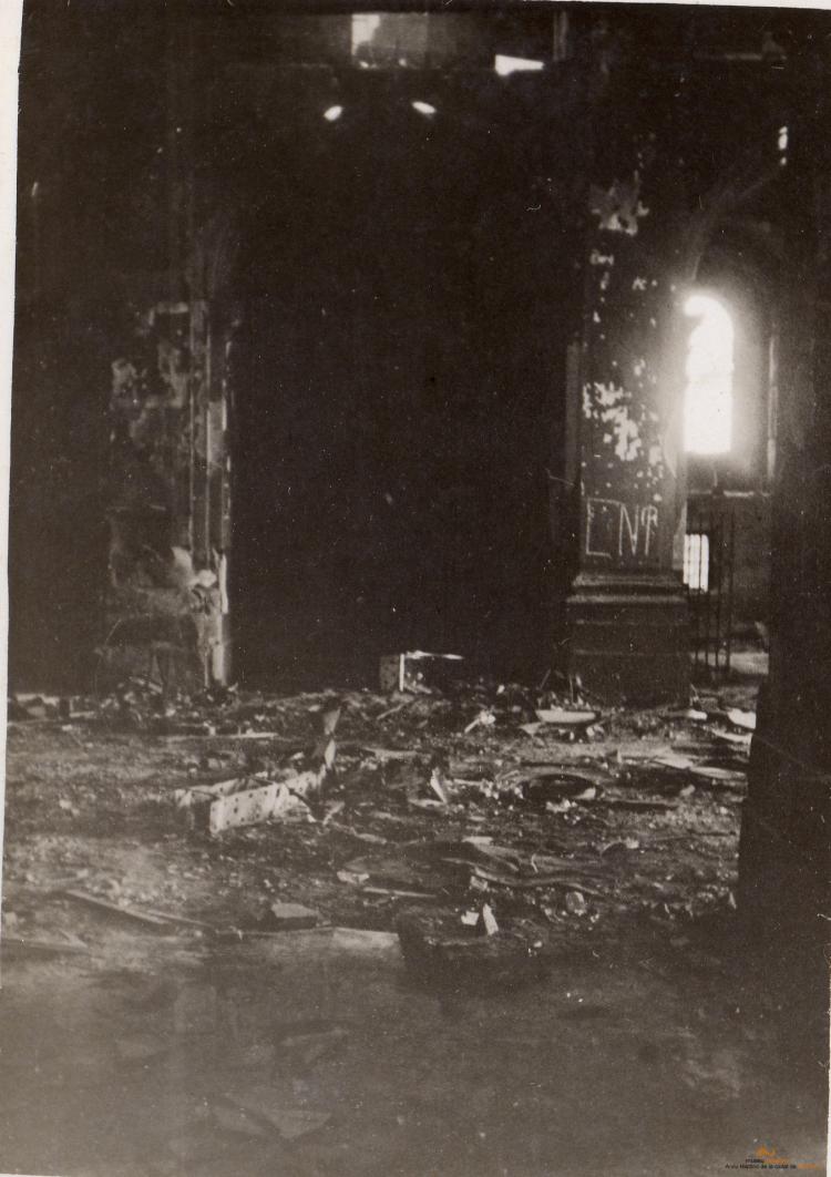 Crònica gràfica; Incendis edificis religiosos: Església de Santa Maria