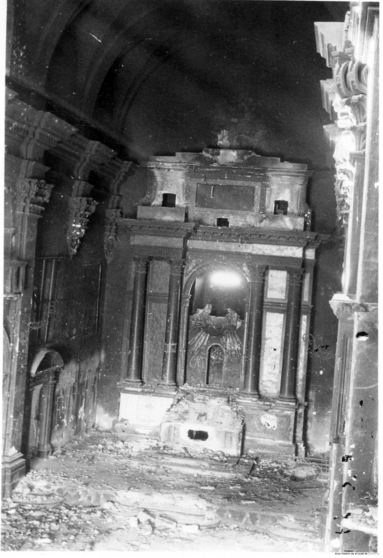 Crònica gràfica; Incendis edificis religiosos: Església de Santa Maria