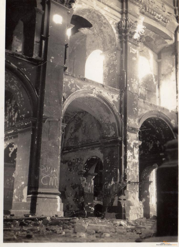Crònica gràfica; Incendis edificis religiosos: Església de Santa Maria
