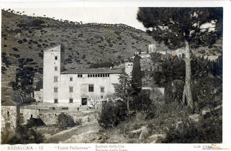 Postal Torre Pallaresa. Llibreria Riera