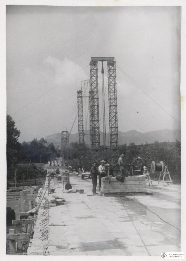 Construcció del pont de Conanglell