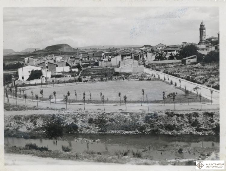 Vista del Parc del carrer Sant Antoni des de les Serrasses