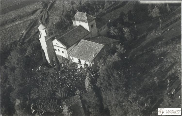 Vista aèria del Santuari de Rocaprevera