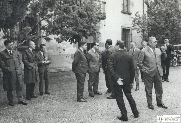 Acte de presentació del projecte per a la construcció de la zona esportiva. Visita al Santuari de Rocaprevera
