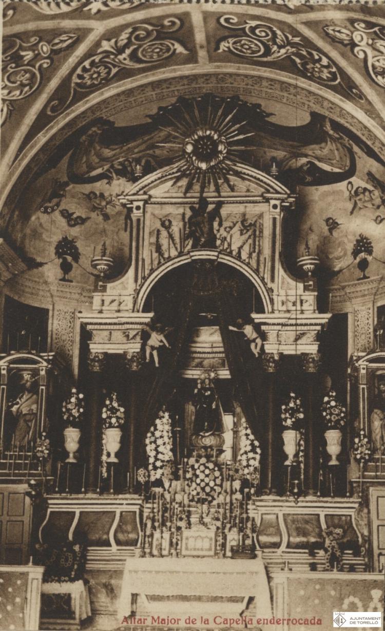Altar major de la capella enderrocada del Santuari de Rocaprevera