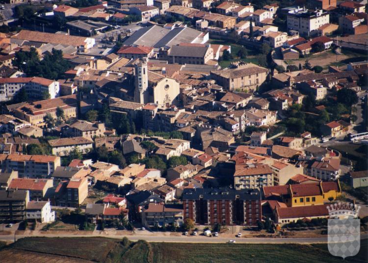 Vista general de Centelles, presa des del Puigsagordi
