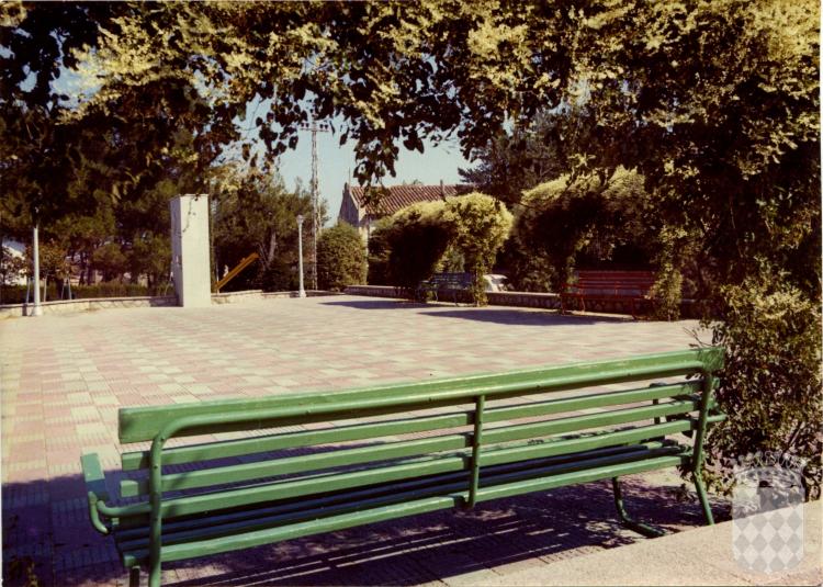 Zona de la font homenatge a la Festa del Pi al parc del Pla del Mestre