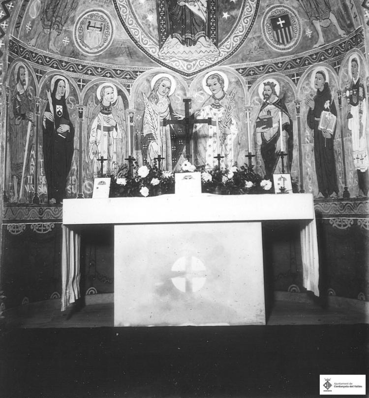 Sant Iscle. Absis. Pintura del fresc.