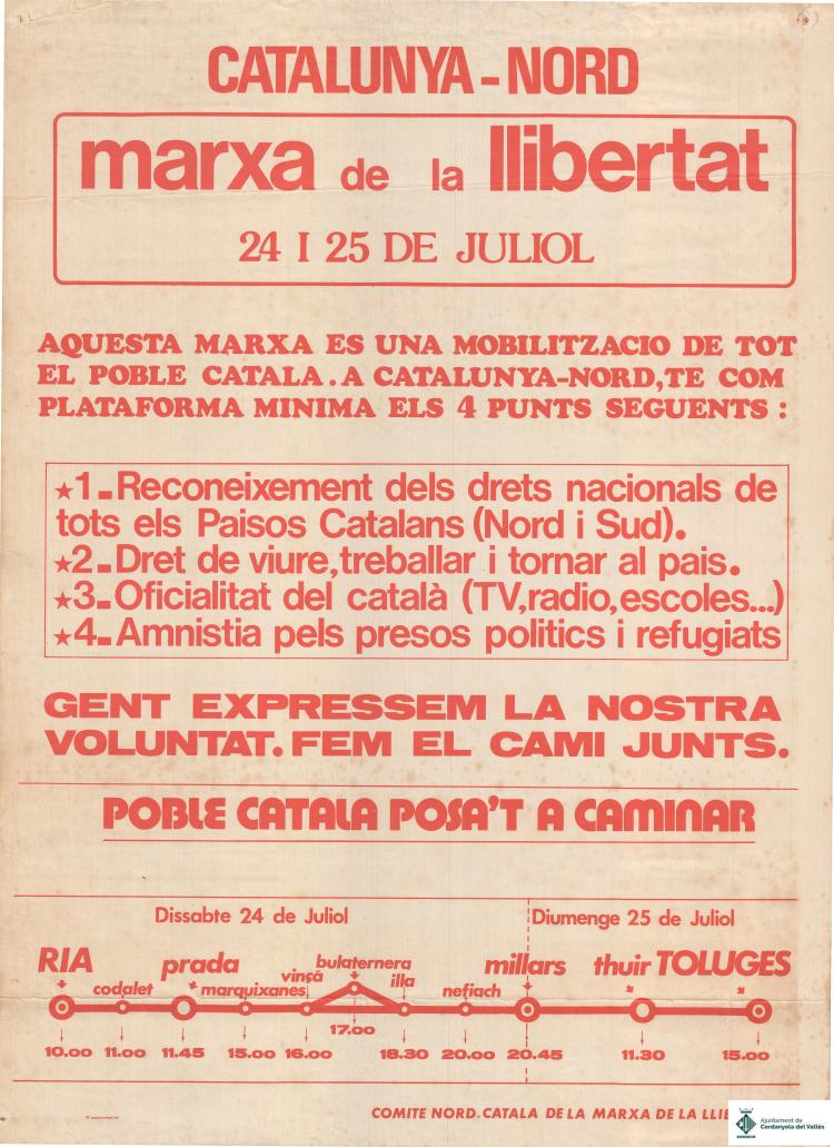 Catalunya nord. Marxa de la Llibertat