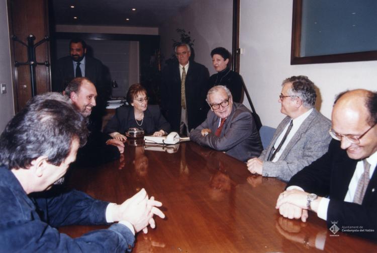 Joan Raventós visita l'Ajuntament