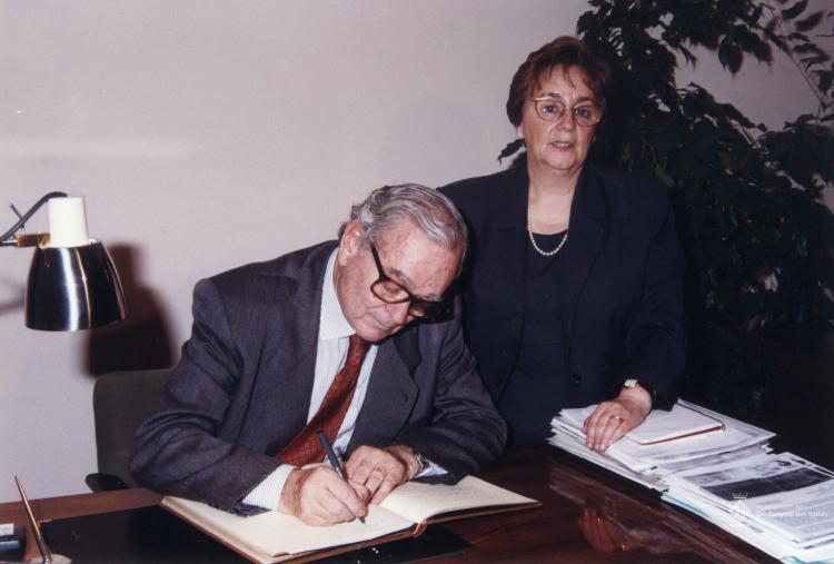 Joan Raventós visita l'Ajuntament