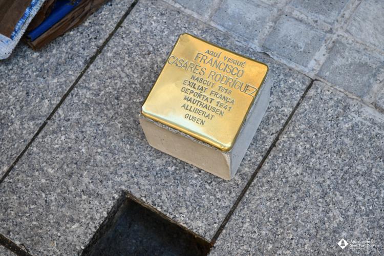 Stolperstein. Reconeixement a Francisco Casares.