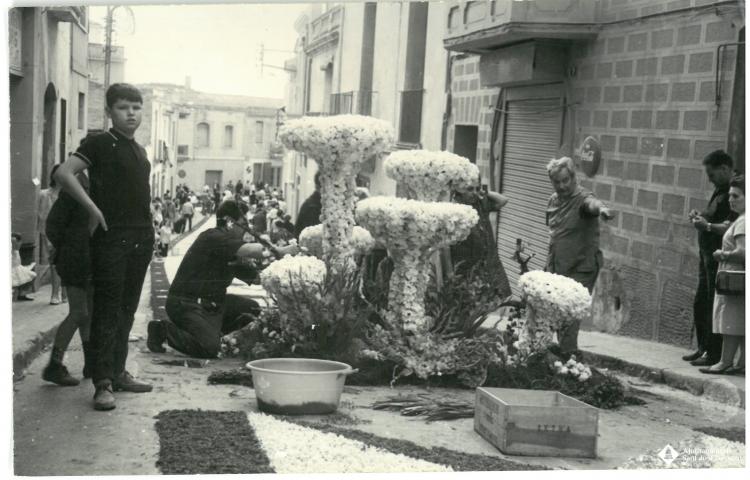 Catifes de flors. Altar bolets. Preparatius.