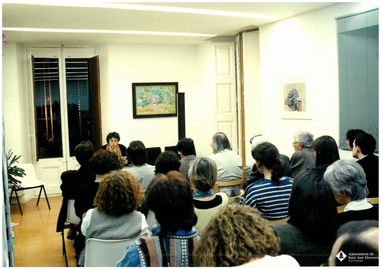 Xerrada dins l'exposició autors locals. Festes de Tardor