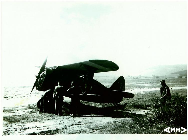 Avió de caça Polikarpov I-15 (Mosca) de l'Aeròdrom 329
