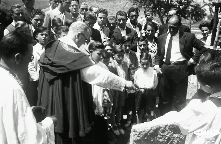 Acte de col·locació de la primera pedra de l'església Nostra Senyora del Carme