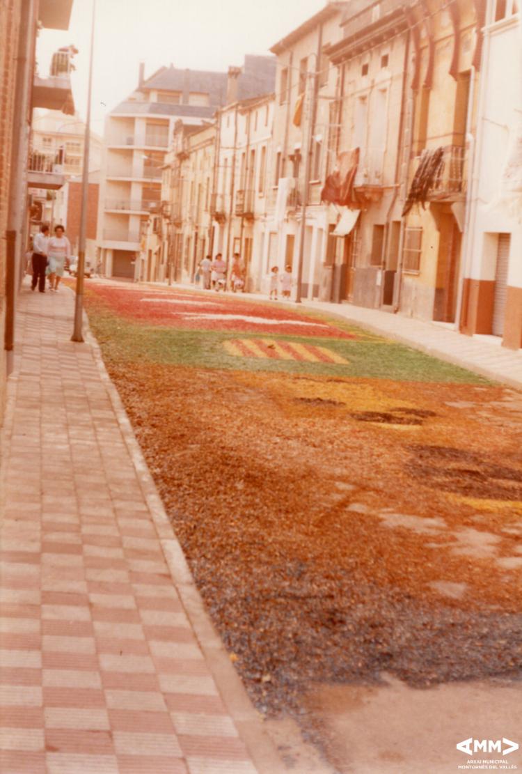 Catifes de flors a les festes del Corpus Christi