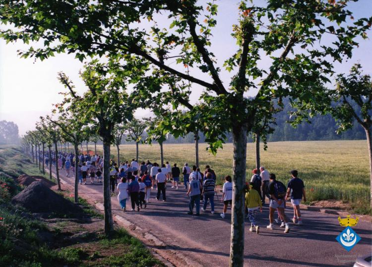 VIII Caminada pels llocs Verdaguerians. Passeig dels Plataners, continuació del carrer de la Rambla direcció a la carretera de Vilanova de Sau