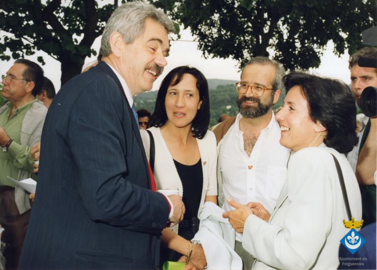 Visita col·lectiva dels folguerolencs als llocs Verdaguerians de Barcelona. Museu de Vil·la Joana a Vallvidrera amb la presència de Pasqual Maragall