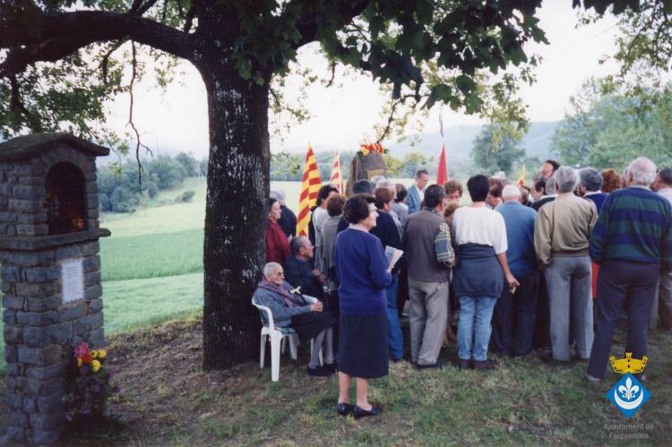 Inauguració d'una plaça per commemorar les estades de Verdaguer al Bac del Collsacabra