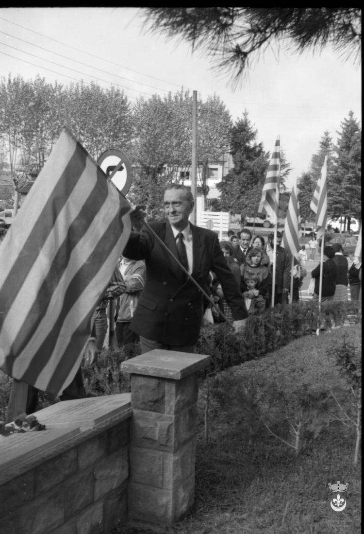 Inauguració dels monòlits de la ruta Verdaguer. Joaquim Xicoy i Bassegoda, president del Parlament de Catalunya