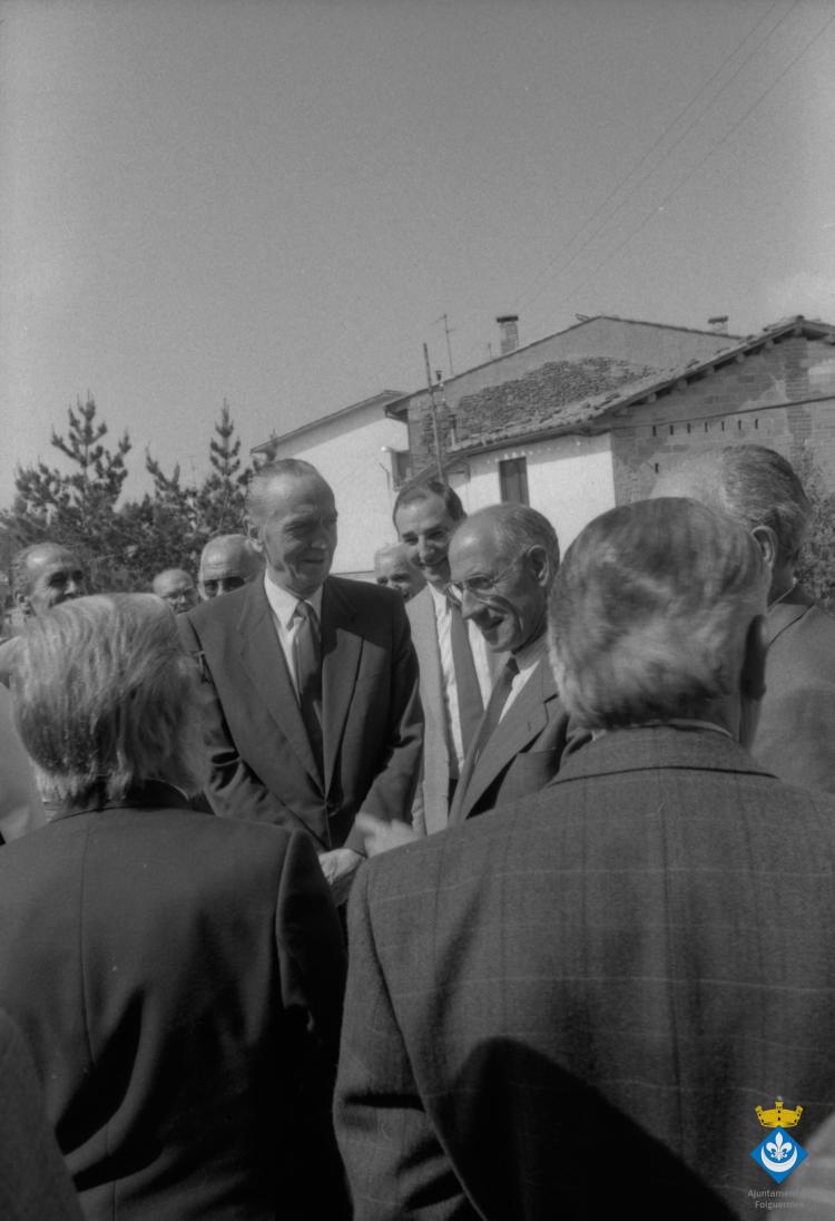 Festa Verdaguer. Miquel Masramon Tenas, alcalde de Folgueroles, i Joaquim Xicoy i Bassegoda, expresident del Parlament de Catalunya