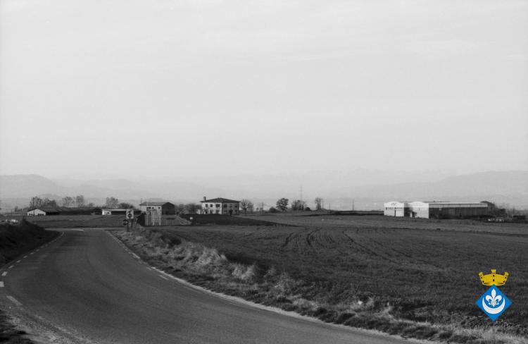 Perspectives de Folgueroles. Entrada al municipi des de la carretera de Vilanova de Sau