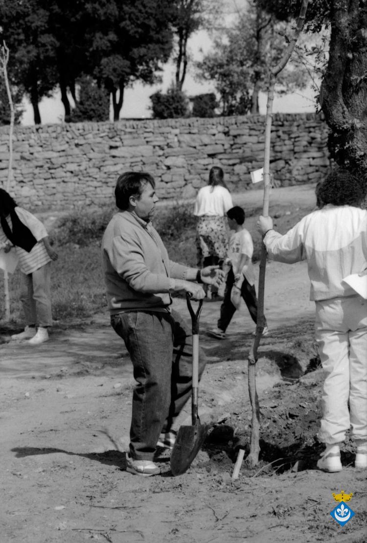 Indrets ruta Verdagueriana. Plantada d'arbres a l'entorn de l'ermita de la Damunt