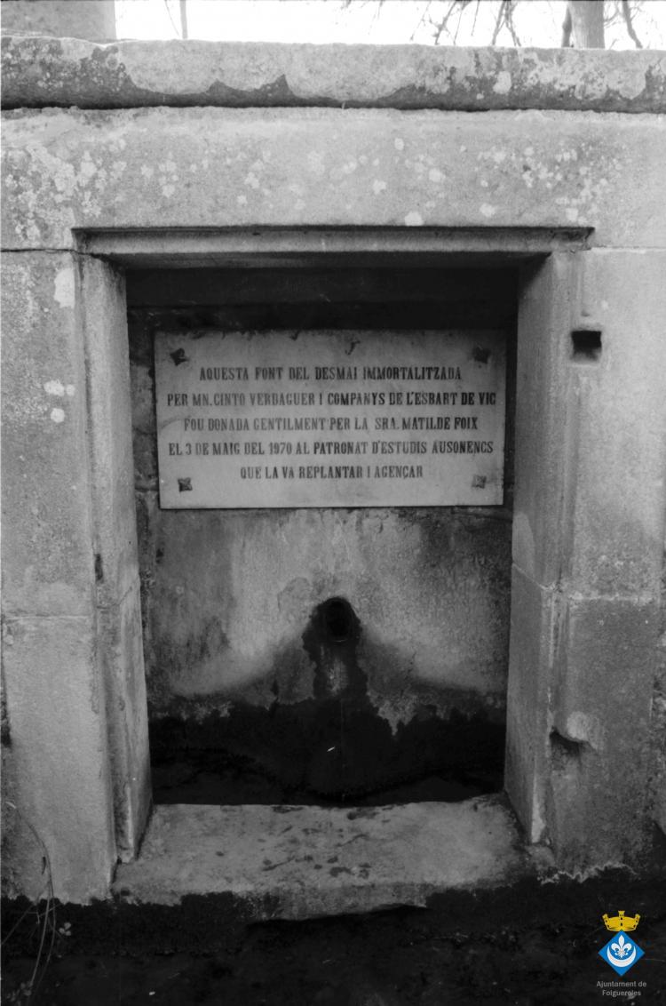 Indrets ruta Verdagueriana. Font del Desmai