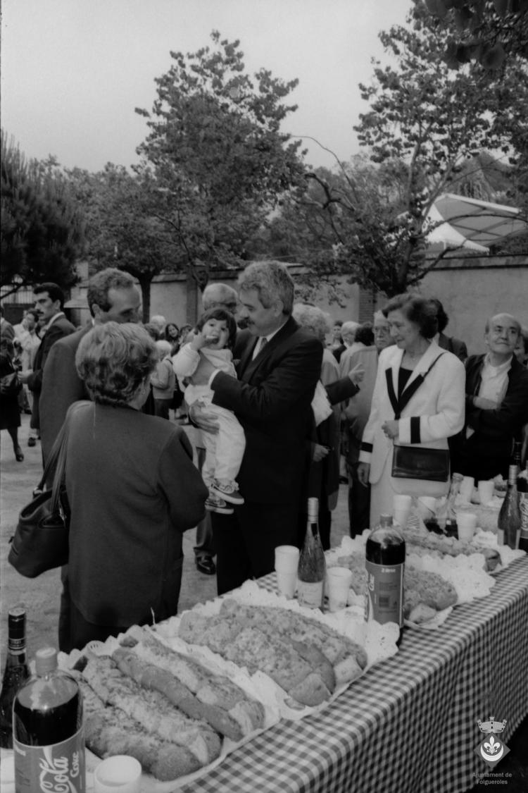 Festa Verdaguer a Vil·la Joana. Inauguració del monument de l'Àlbula. Pasqual Maragall, alcalde de Barcelona, i Gil Orriols, alcalde de Folgueroles