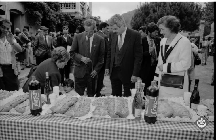 Festa Verdaguer a Vil·la Joana. Inauguració del monument de l'Àlbula. Pasqual Maragall, alcalde de Barcelona, i Gil Orriols, alcalde de Folgueroles