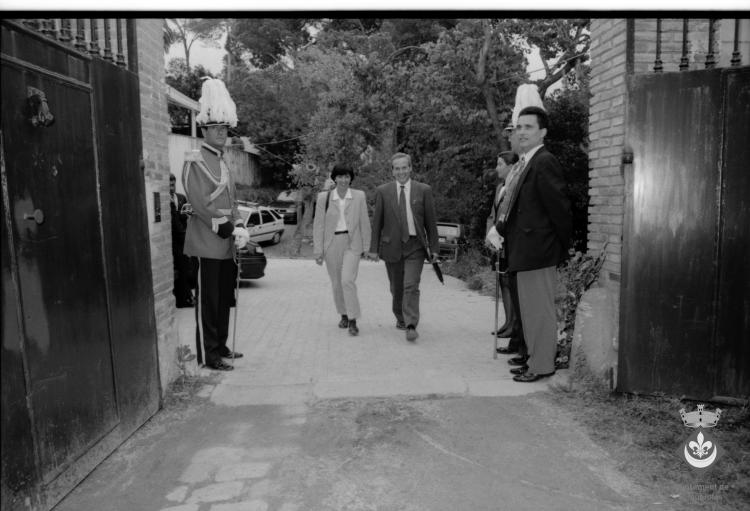 Festa Verdaguer a Vil·la Joana. Inauguració del monument de l'Àlbula. Gil Orriols, alcalde de Folgueroles