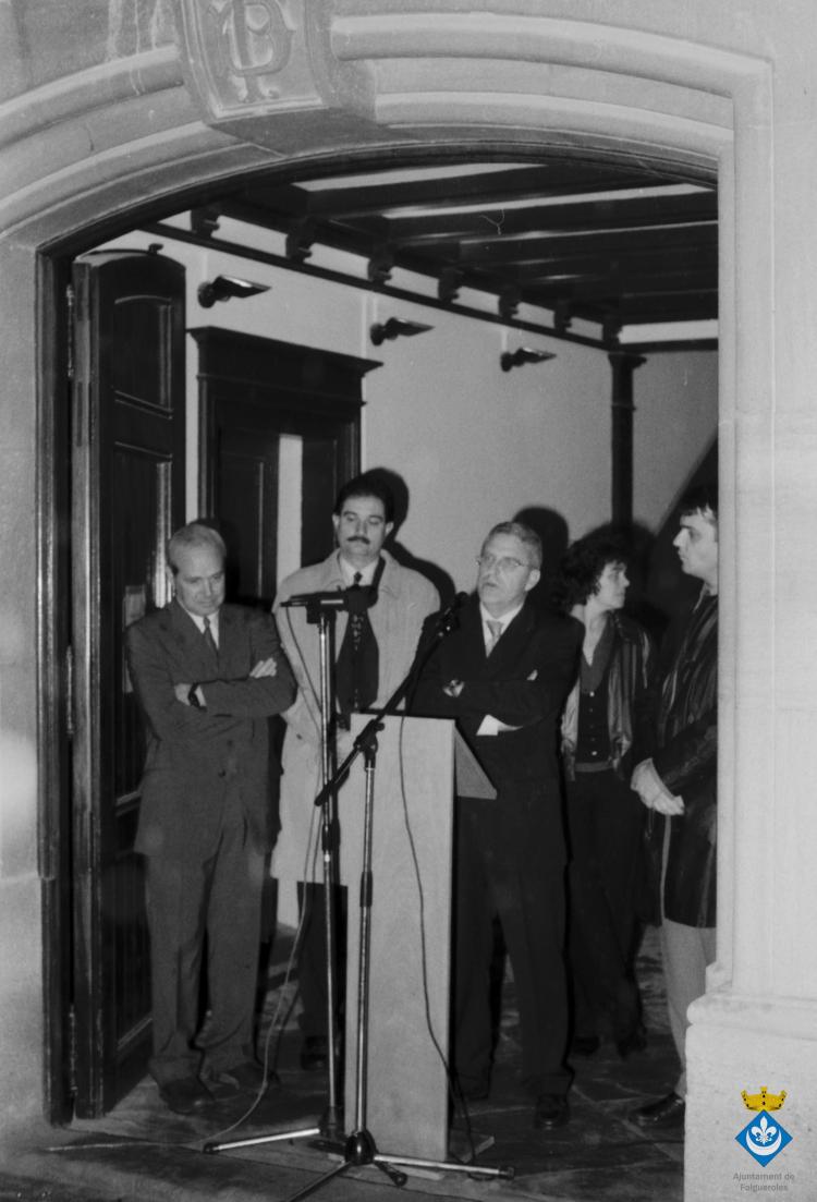 Parlaments dins la Festa Verdaguer. Gil Orriols, alcalde de Folgueroles, Carme Torrents, directora de la casa museu Verdaguer