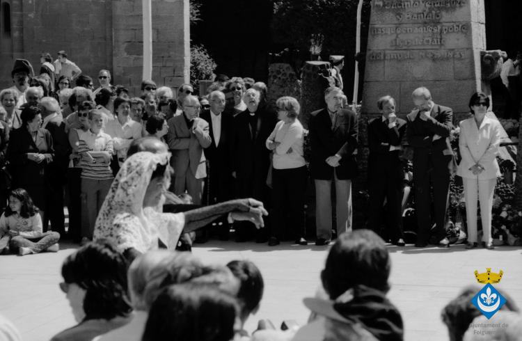 Ballets dins la Festa Verdaguer. Gil Orriols, alcalde de Folgueroles, Just Palma, regidor de Vic, Maria Homs, presidenta d'Amics de Verdaguer